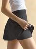 Plus Size Pleated Skort with Inner Lining for Running, Yoga, and Tennis