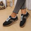 Women's 2025 Spring New Arrival Korean Style Chunky Sole Platform Color-Block Lace-Up Versatile Casual Sneakers