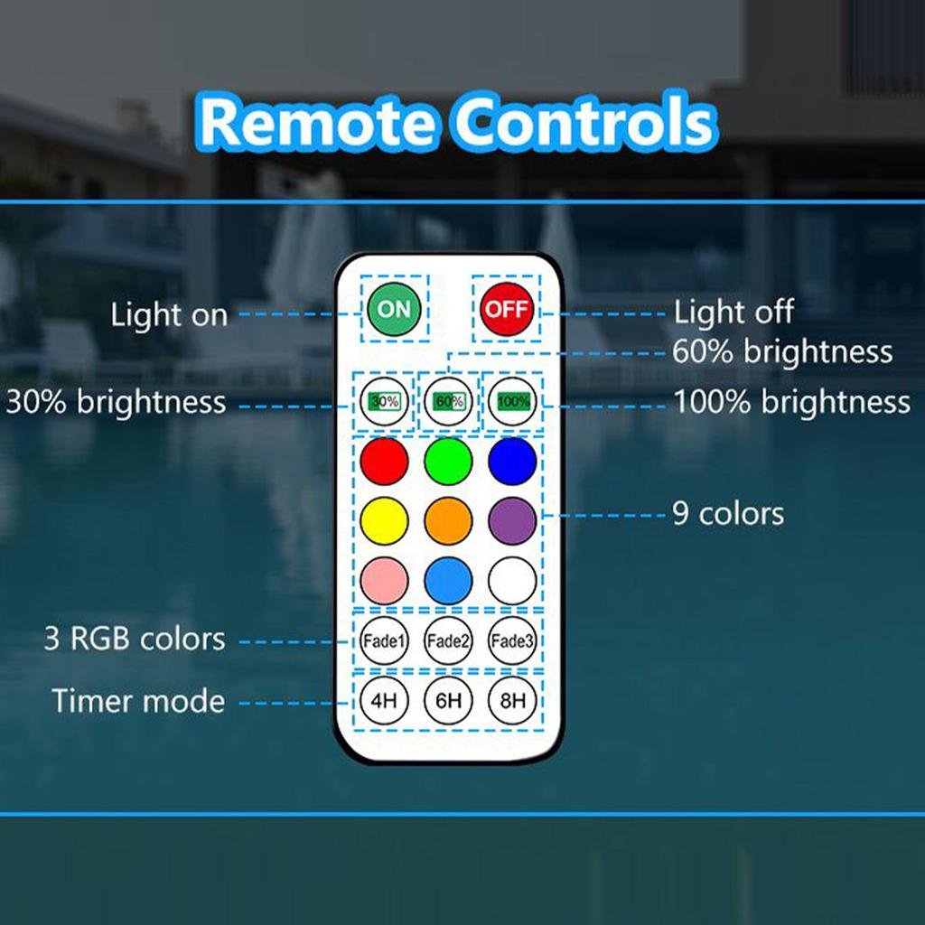 Floating Solar Lights For Pool USB Rechargeable Pool Lights With Remote Waterproof LED Decor For Outdoor Garden Party Patio Lawn