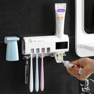 Bathroom Supplies Solar Energy UV Light Toothbrush Sterilizer Holder Automatic Toothpaste Squeezers Dispenser Convenience Tools