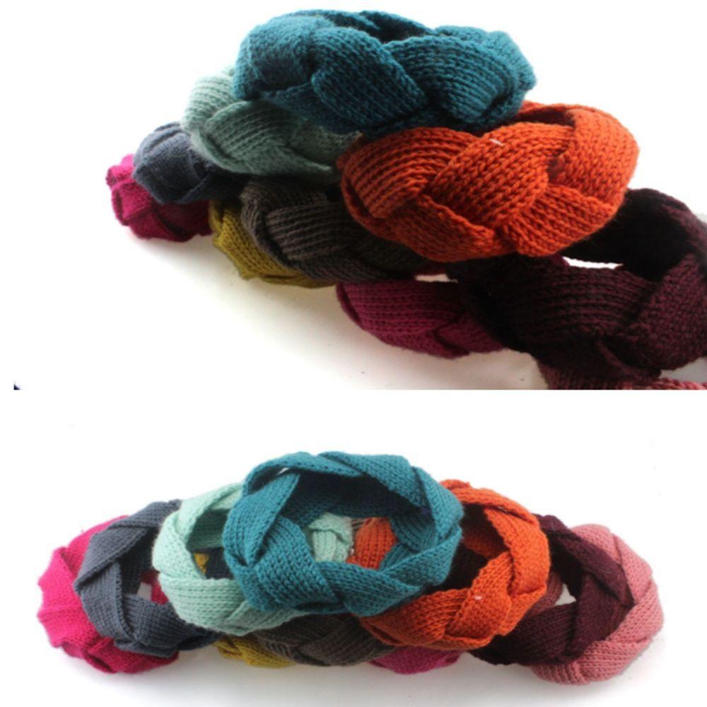 New Women Warm Knitted Headband Twist Headwear Vintage Crochet Hair Band