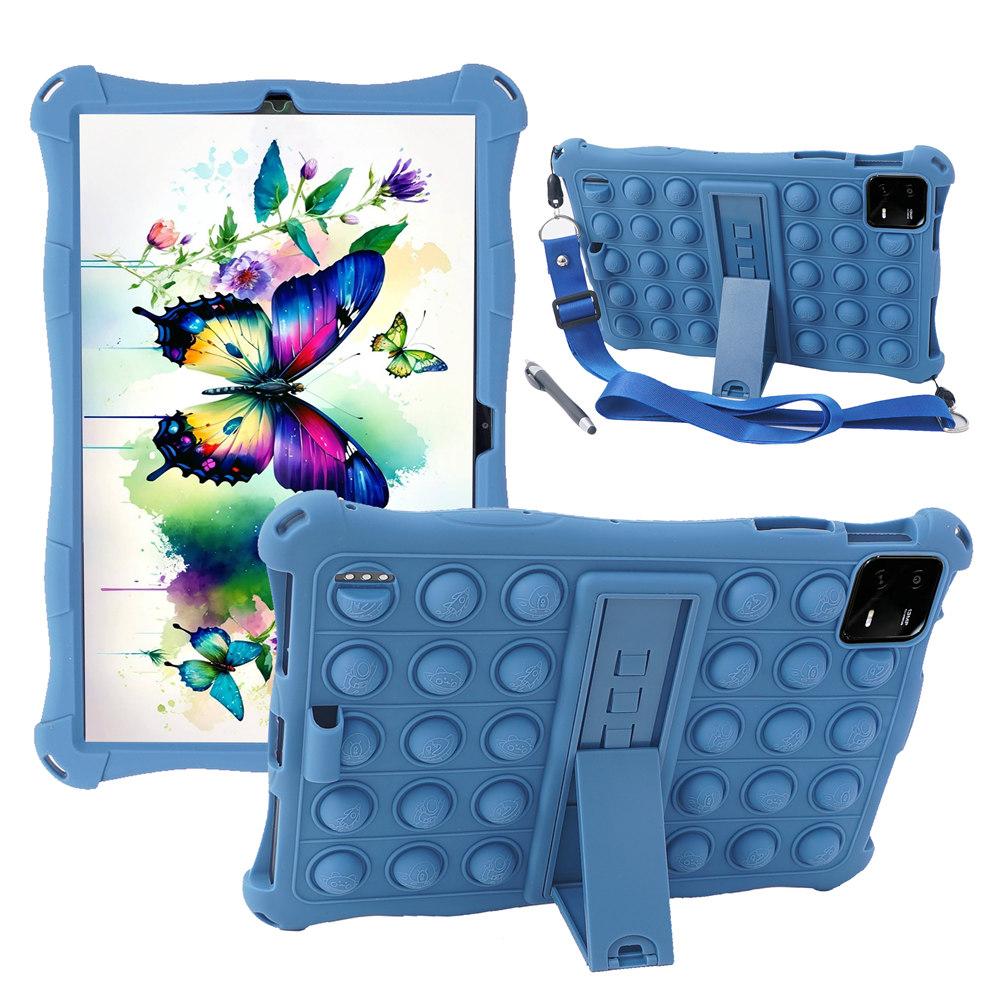 For Xiaomi Mi Pad 6 Case Bubble Toys Soft Silicone Kids Tablet Cover For Mi Pad 6Pro Kickstand Shockproof Fundas