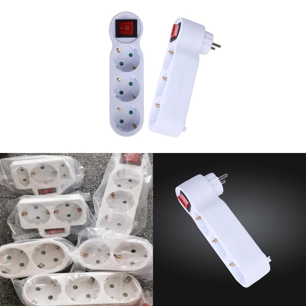 European Standard Power Strip With Multiple Outlets For Home Office And Travel Use