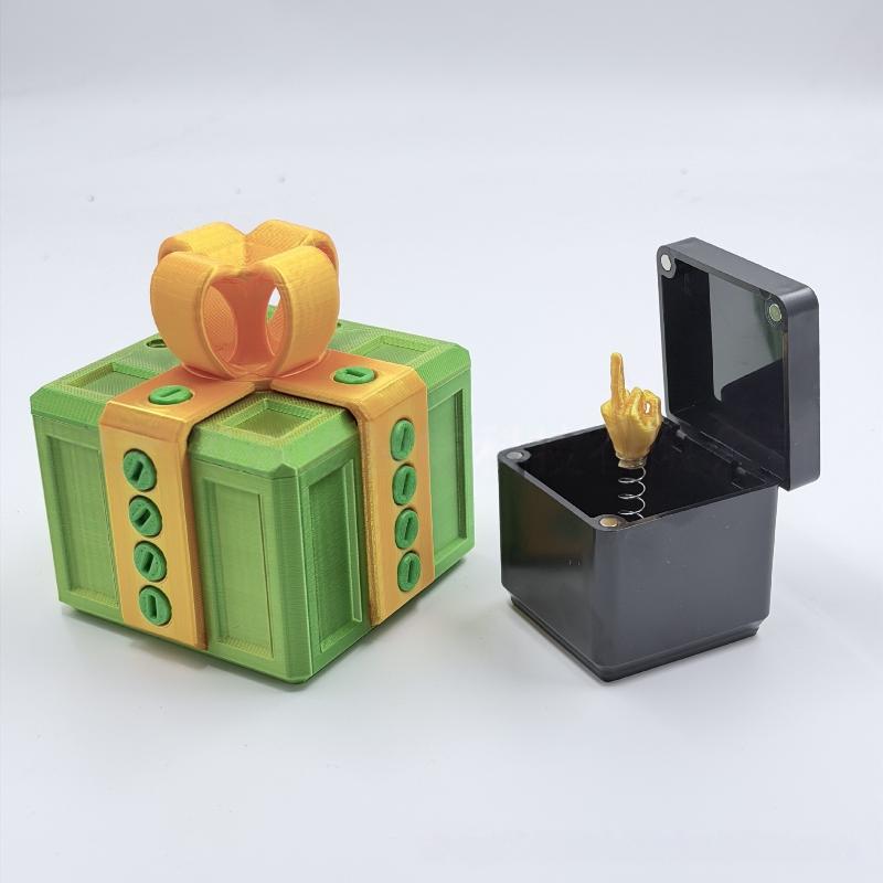 1 Juego de Dedo Medio Novedad Navideña Caja Sorpresa para Adultos Con Tornillos Impreso en 3D Divertido Regalo de Broma Regalo Molesto Para Amigos