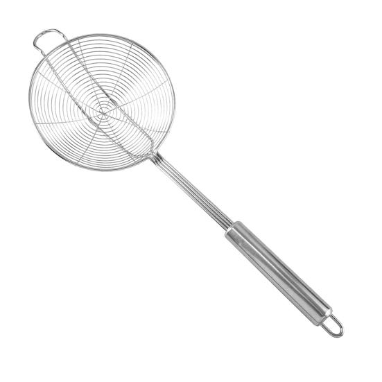 

Шумівка Ложка-Дуршлаг для Пасти з Довгою Ручкою Потовщена Сітка з Нержавіючої Сталі Дуршлаг для Смаження Кип ятіння Зливання Теплостійкий Кухонний Посуд S