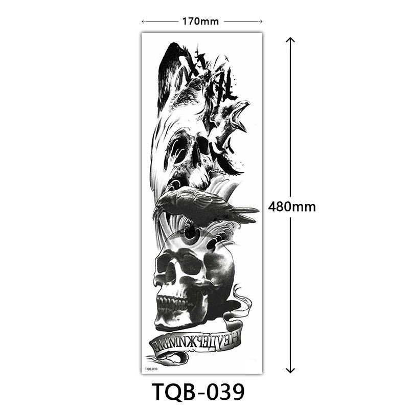 Full Arm Flower Tattoo Stickers - Large Image Design