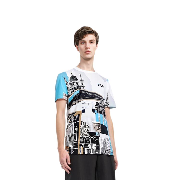 Fila 2023 New Summer Trendy Printed Fashion Short Sleeve T-Shirt Men Tops F11M338111FZA
