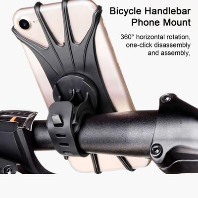 Bike Phone Holder Anti Shake High Stability Universal 360 Degree Rotating Bicycle Handlebar Cell Phone Mount Phone Bracket