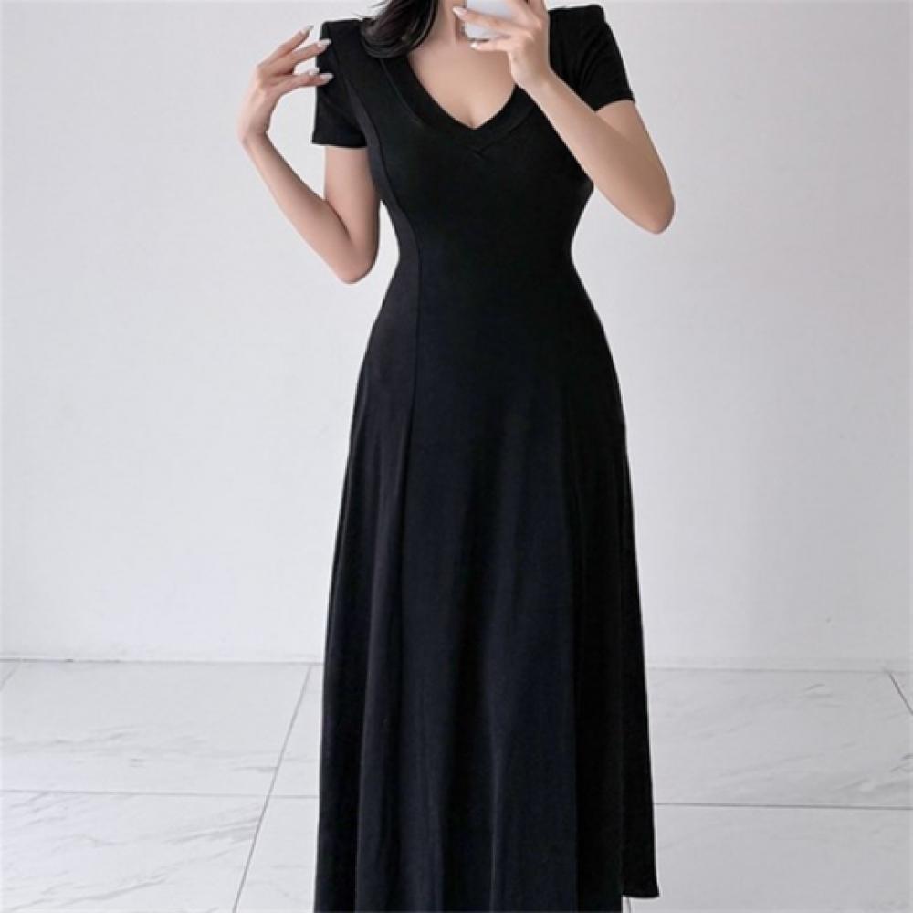 New ArriVAls Open Run Women V Neck A Line mAxi Dress Simple Fitting