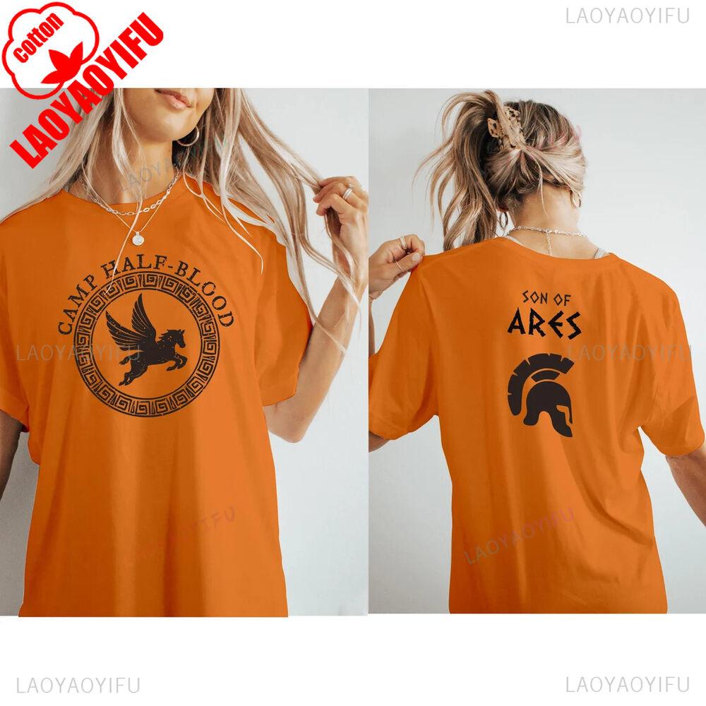 Camp Half Blood Long Island Percy Jackson Son Of Greek Tshirt Summer Fashion Casual Comfortable Soft Cotton Unisex Print Tees