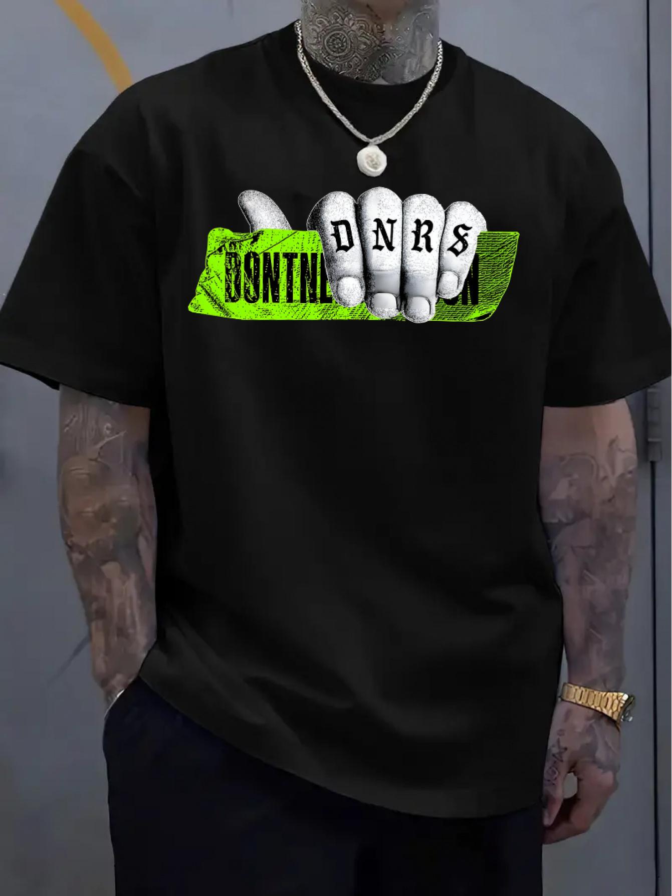 Casual Graphic T-shirt - Bold  DON T RUSH ME  Print L