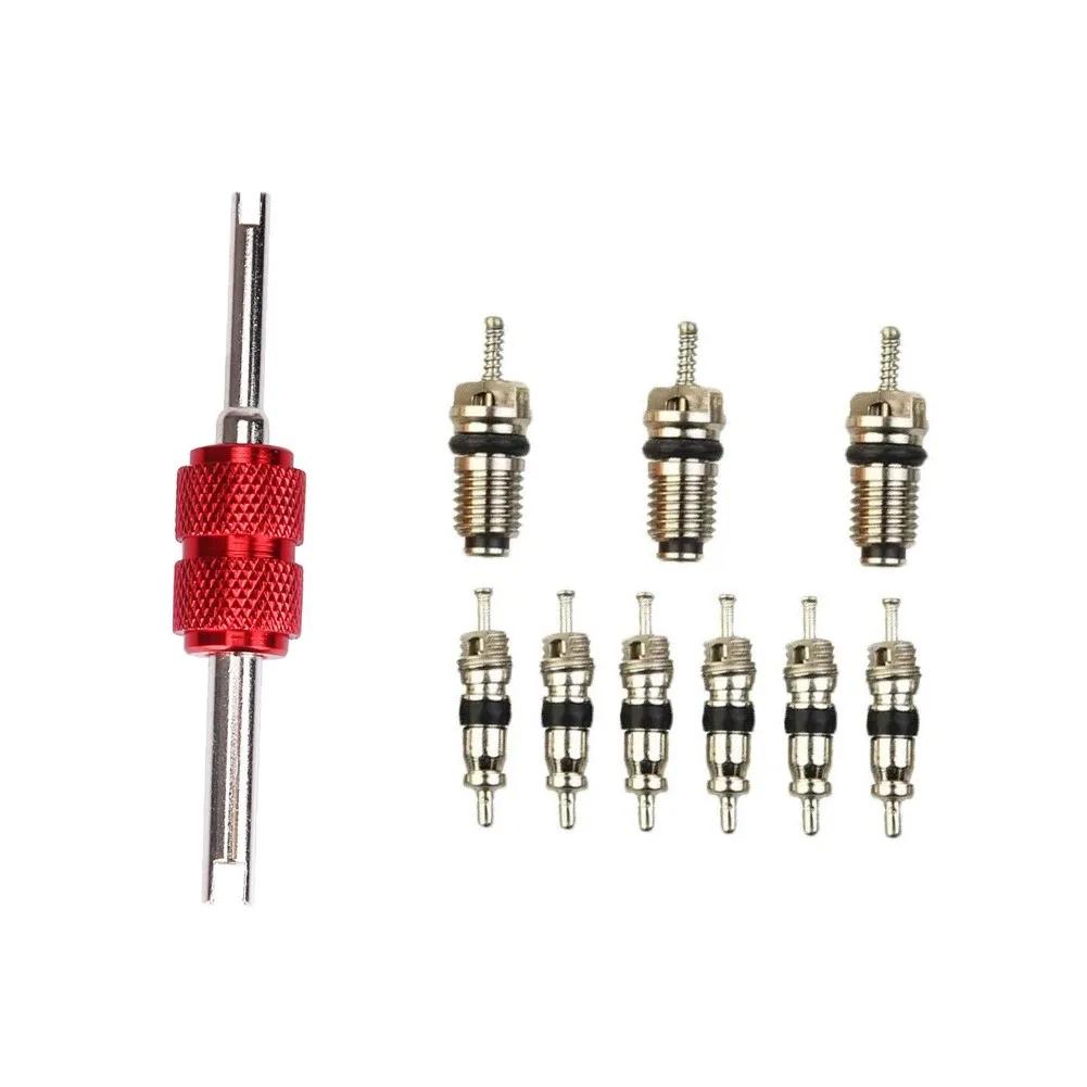 

10 шт./компл. автомобильный кондиционер система ремонта сердечник клапана кондиционера автомобиля с гаечным ключом инструмент для снятия установщика транспортного средства