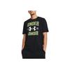 Under Armour Vintage Letter Logo Print Crew Neck Short Sleeve T-Shirt Men Tops Black 1386814-001