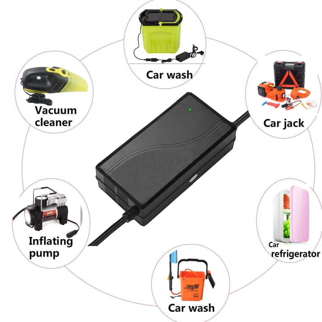 Converter 100V to Car Cigarette Lighter 100V to Power Adapter for Car Refrigerators and Other Devices AC-DC Adapter, 12V, 30A, 360W, Socket, 120VAC,