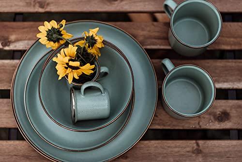 BAREBONES Enamel Cups, Set of 2 [Official Japanese Distributor] (Enamel Cups, Mint Green)
