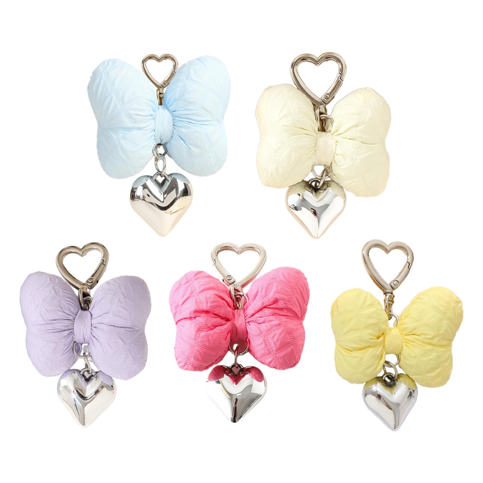 

Нежный брелок-подвеска в виде сердца любви, универсальные брелоки с хлопковым бантиком, аксессуар для ключей с бантиком для любителей моды