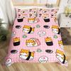 Pug Corgi Shiba Puppy Duvet Cover Set Dog Comforter Cover I Love Dogs Bedding Sets Kawaii Animals Cartoon Bedspreads Full Size