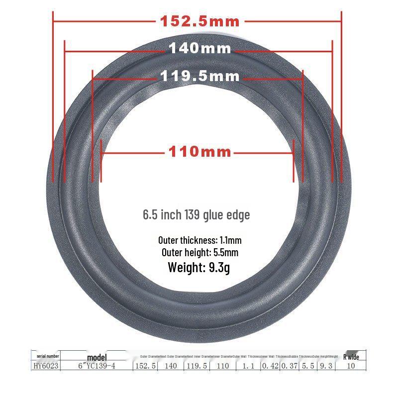 Speaker Repair Parts: 3-Inch To 10-Inch Rubber Surround Suspension Rings