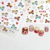 Cute Cartoon Pony Fireworks Nail Stickers Embossed Nail Stickers Horse Year Embossed Relief Nail Art Decoration Manicure Sticker