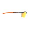 RUDY PROJECT Sports Sunglasses for Road and RYDON SLIM Graphite Frame with Polar 3FX HDR Multi Laser Orange Lenses Bikes, Cycling, Marathons, Jogging,