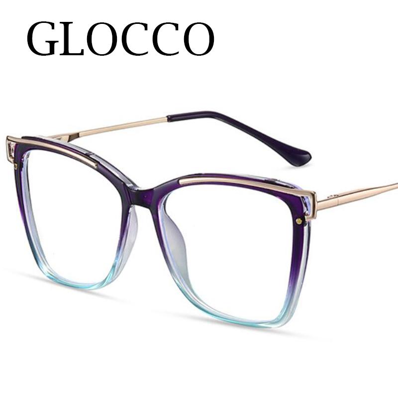 Clear Green Presbyopia Glasses Anti Blue Light  Spring Hinge Luxury Women'S Eyeglasses Oversized Square Reading Glasses