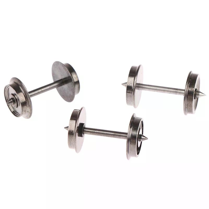 2pcs 1: 87 36'' Train HO Scale Metal Wheels for Model DC Wheel Set C8724 For Kids Safe Material