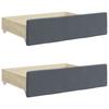 Extendable Daybed with Drawers Dark Grey 80x200 cm Velvet