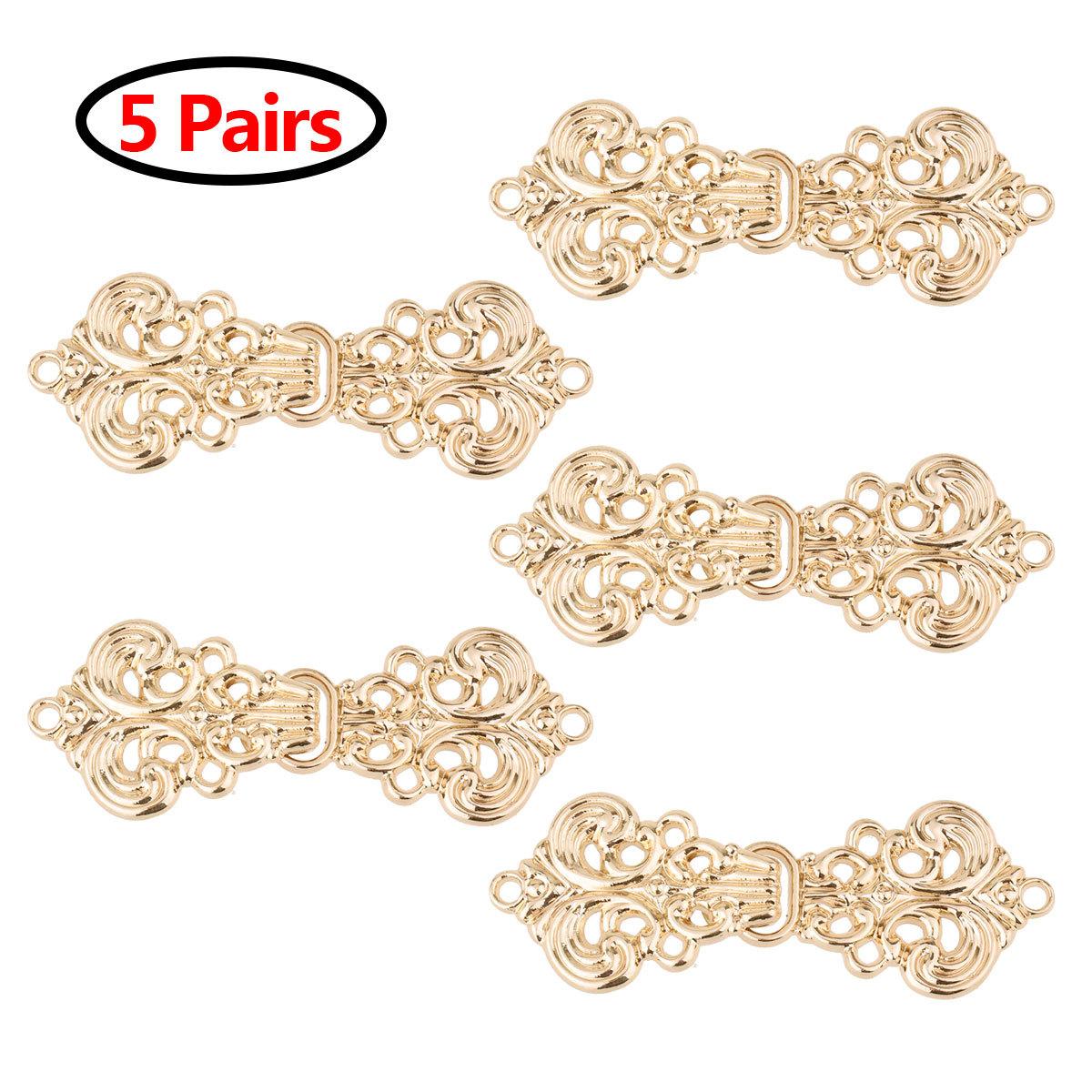 

5 пар застежек для одежды, накидки, застежек, декоративный завиток, цветок, китайский узел, пуговица, зажим для кардигана 5 Pairs