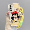 KEYSION Cartoon Cute Plush Embroidery Case for Samsung A55 5G A35 with Lanyard Silicone Shockproof Phone Cover for Galaxy A25 A15 5G
