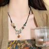 National Style Butterfly Necklace for Women, Versatile and High-end, Retro Collar Chain, Matching Sweater Accessory