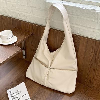 Neue Umhängetasche, minimalistische Tragetasche aus weichem Leder für Studenten im Unterricht, Pendlertasche mit großer Kapazität für Frauen