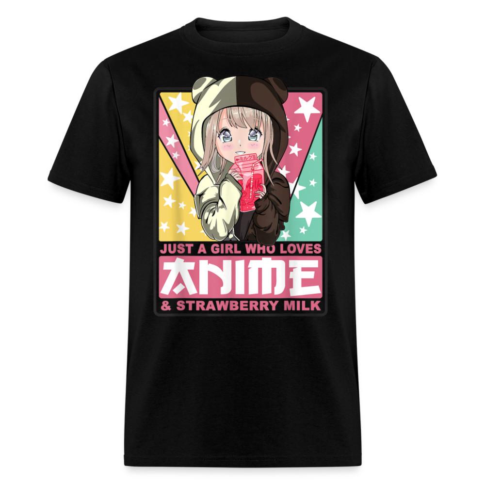 

Just A Girl Who Loves Anime and Strawberry Milk shirt Cute Anime Waifu T-Shirt L