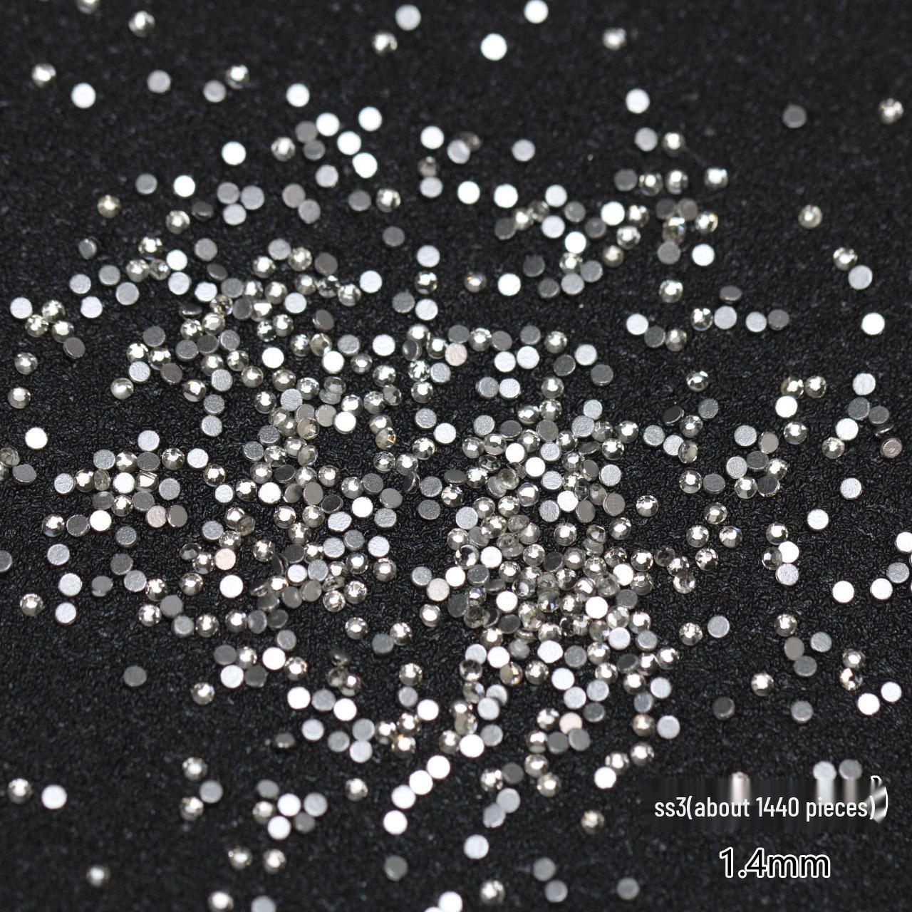 Популярный нейл-арт: Супер Блестящие Белые Стеклянные Круглые Стразы для DIY