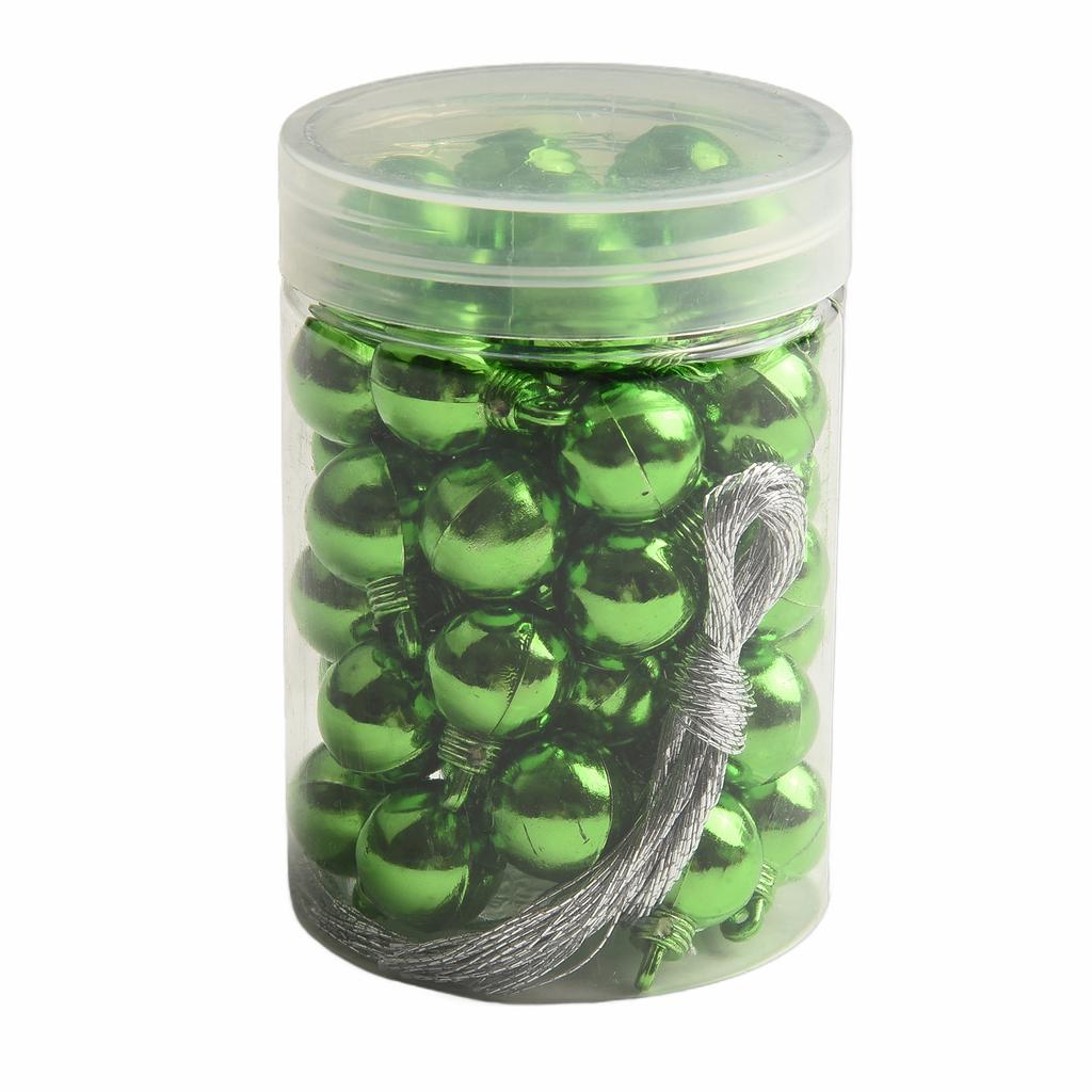 Thicker Plastic Baubles for Christmas Tree Decor Glittery Balls (48PCS)