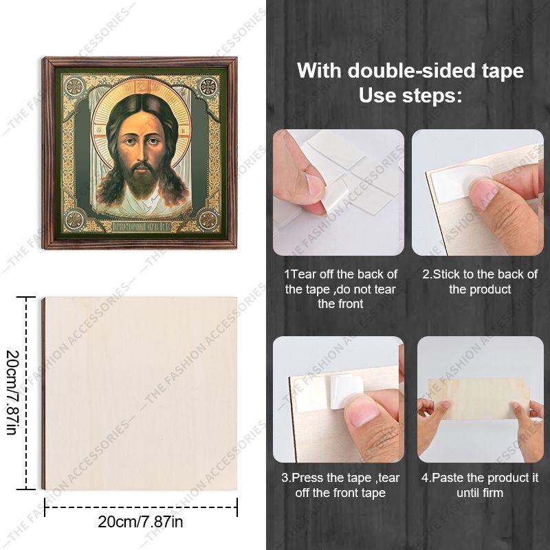 Decorative Painting of Orthodox icons,Consecrated Icon "Saved by a miracle",Photo Frame painting,Christian Wall Art,20cm*20cm,Spiritual Decor Gift
