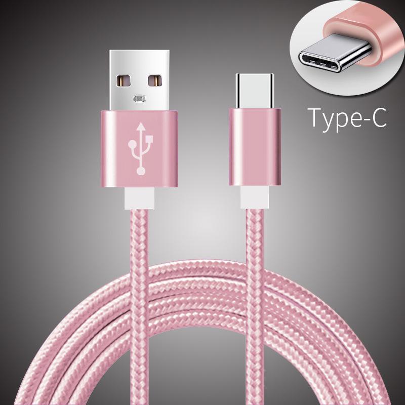 Braided Type-C Fast Charging Nylon Cable for Android - Durable and Tangle-Free