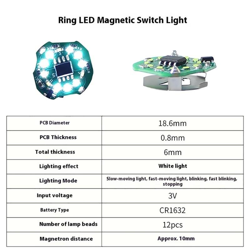 Energy Efficient 3V LED Light Board with Magnetic Switches for Cabinet and Drawer Illumination for Electronic Hobbyists