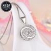 925Pure Silver Hypoallergenic Creative Heartbeat Necklace Clavicle Chain Pendant with Synthetic Zircon, Exquisite Gift Suitable for Women, Couples,