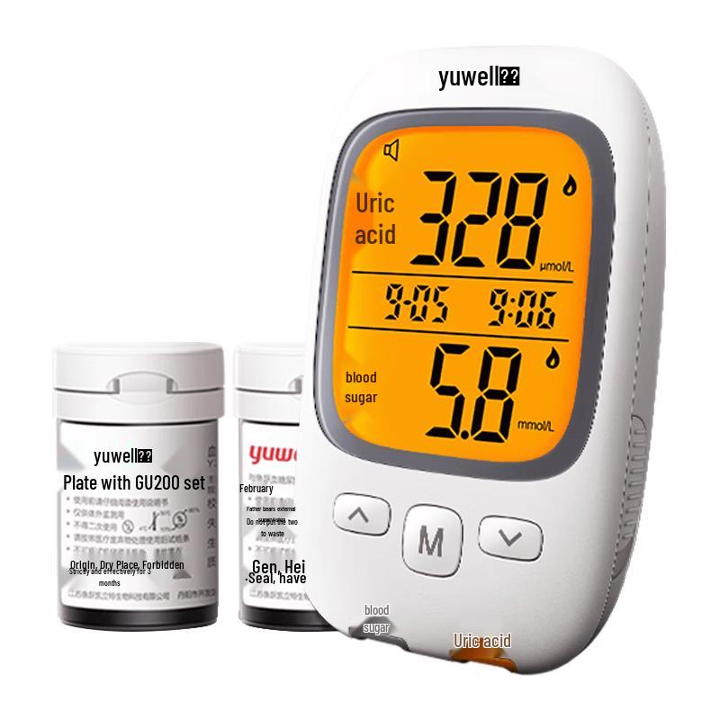 Yuwell GU200 Home Dual Blood Glucose & Uric Acid Monitor