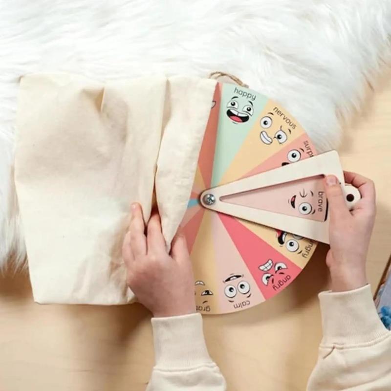 Деревянное детское колесо эмоций — фото 5