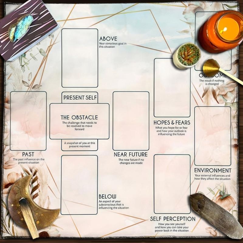 Reading Card Astrology Tablecloth Altars Cloth Square Divinations Cards Table Cloth Witchcrafts Deck Cloth Enduring