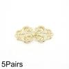 5 Paar/Packung Verschluss Retro Cardigan Clip Kleiderverschluss Zinklegierung DIY Wirbelblume Umhang Umhang Verschluss Knopf