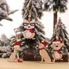 Car Ornaments Small Christmas Tree Hanging Wooden Pendants Elk Cartoon Animal Ornaments 2025 New Christmas Holiday Decorations