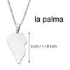 Spanien Kanarische Inseln Teneriffa/Gran Canaria/Fuerteventura/La Palma/Lanzarote Kartenanhänger Halsketten Damen Mädchen Schmuck #120121