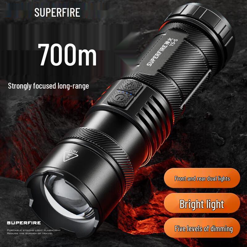 SupFire Y5 Ultra-Bright Zoom Flashlight