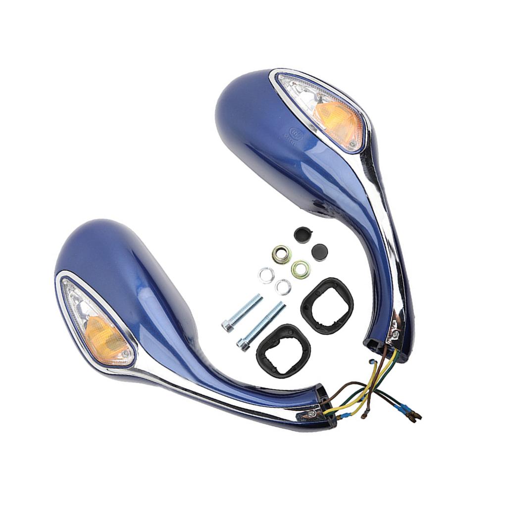 2x Regulowane lusterka wsteczne do motocykla ze zintegrowanym dynamicznym kierunkowskazem LED, odpowiednie do GY6 125