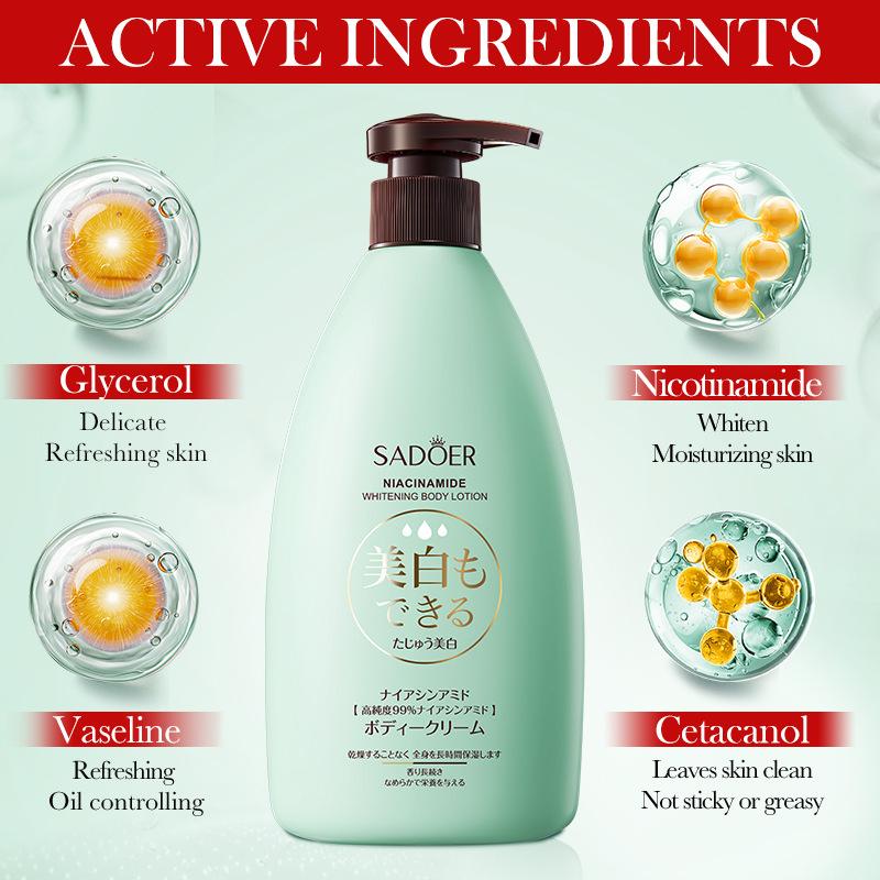 Niacinamide Whitening Body Lotion 500g Brightening Skin Body Cream Skin Care Products