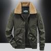 Autumn and Winter Men's Jacket Cotton Clothes Washed Tooling Multi-pocket Thickened Velvet Men's Lamb Wool Jacket