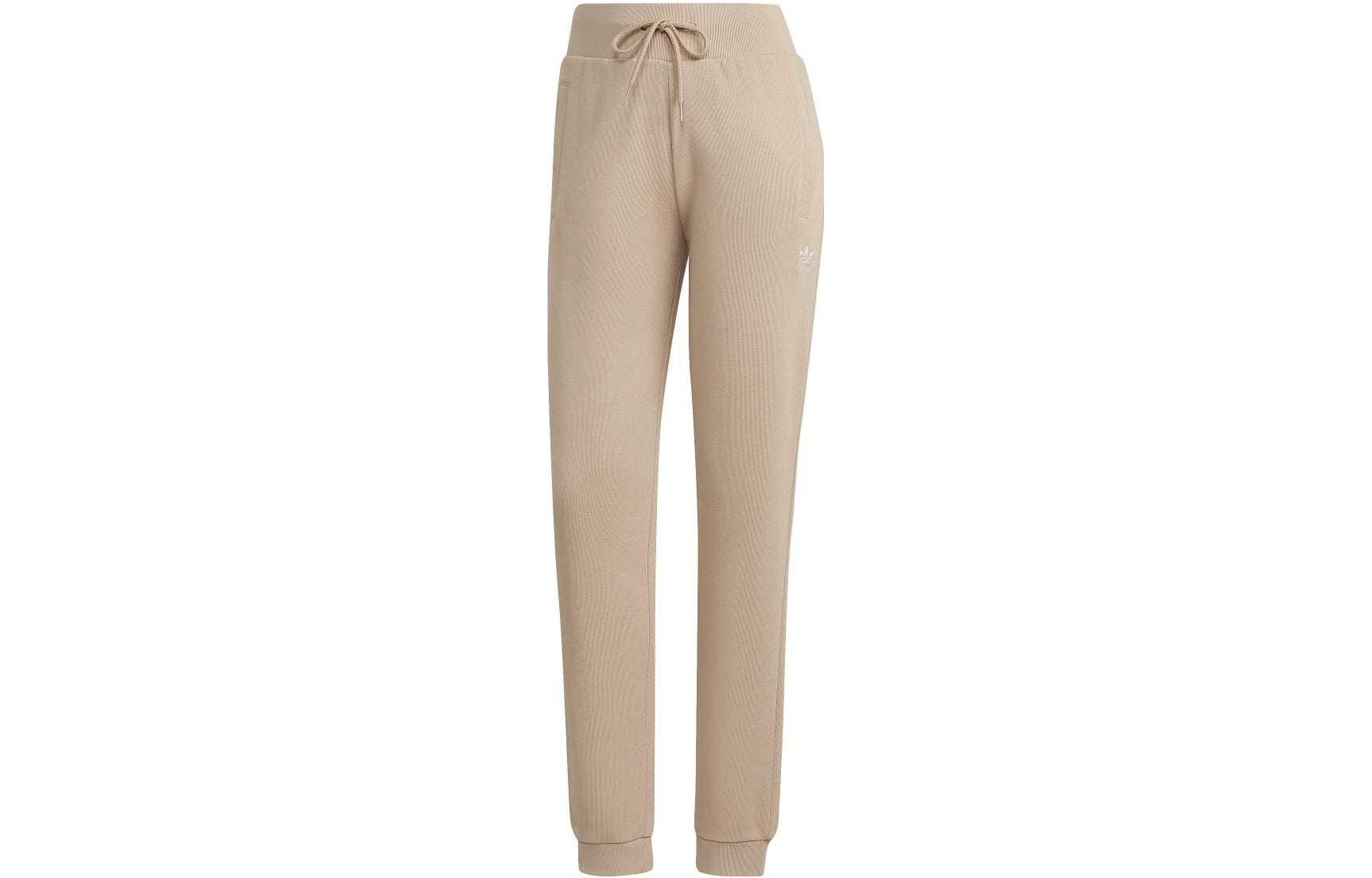 

Adidas Originals Knitted Sweatpants Women s Beige Brown Moderate Cuffed Pants HJ7856 XS