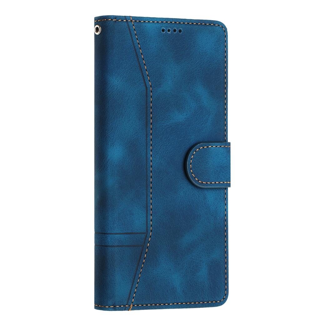 L002 Retro Leather Phone Case for iPhone 11 Pro Lines Imprinted Stand Wallet Anti-fall Cover